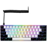 Sharkoon SKILLER SGK50 S4, clavier gaming Blanc/Noir, Layout États-Unis, Kailh Red, LED RGB, Hot-swappable, 60%