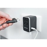 Verbatim Adaptateur universel de voyage UTA-04, Prise de voyage Noir/Argent, 3x USB-A, 2x USB-C