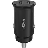 goobay 30W Dual USB-C PD chargeur de voiture Noir, 2x USB-C
