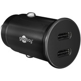 goobay 30W Dual USB-C PD chargeur de voiture Noir, 2x USB-C