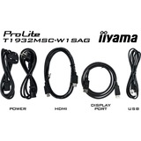 iiyama ProLite T1932MSC-W1SAG 19" Moniteur tactile Blanc, 1x DisplayPort, 1x HDMI, 1x VGA