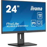 iiyama ProLite XUB2493HSU-B7 24" Moniteur  Noir (Mat), 100 Hz, HDMI, DisplayPort, USB, Audio, Adaptive Sync