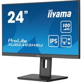 iiyama ProLite XUB2493HSU-B7 24" Moniteur  Noir (Mat), 100 Hz, HDMI, DisplayPort, USB, Audio, Adaptive Sync