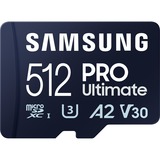SAMSUNG PRO Ultimate 512 Go microSDXC, Carte mémoire Bleu, UHS-I U3, Classe 3, V30, lecteur de carte inclus
