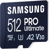 SAMSUNG PRO Ultimate 512 Go microSDXC, Carte mémoire Bleu, UHS-I U3, Classe 3, V30, lecteur de carte inclus