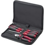 Wiha Jeu d'outils de mécanicien, 7 pièces, Set d'outils Noir/Rouge, Pochette à outils incluse 