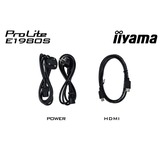 iiyama ProLite E1980S-B1 19" Moniteur Noir, 1x DisplayPort, 1x HDMI