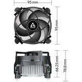 ARCTIC Alpine 17 CO Refroidisseur CPU Noir, Connecteur de ventilateur PWM à 4 broches