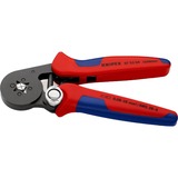 KNIPEX Pince à sertir auto-ajustable pour embouts 97 53 04 SB Rouge/Bleu, avec entrée latérale