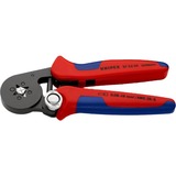 KNIPEX Pince à sertir auto-ajustable pour embouts 97 53 04 SB Rouge/Bleu, avec entrée latérale