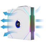 Lian Li UNI FAN TL 120 LCD Wireless Reverse Blade ventilateurs de boîtier RGB  Blanc, 3 pièces, 120 x 124 x 28 mm, PWM, 1x 9 broches USB, contrôleur inclus