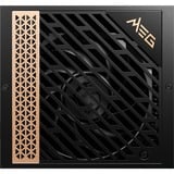 MSI MEG Ai1300P PCIE5 alimentation modulaire 1300 watt Noir, 1x 12V-2x6, 8x PCIe, 1300 W, 100 - 240 V, 50 - 60 Hz, 10 A, 5 A, Actif