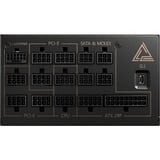 MSI MEG Ai1300P PCIE5 alimentation modulaire 1300 watt Noir, 1x 12V-2x6, 8x PCIe, 1300 W, 100 - 240 V, 50 - 60 Hz, 10 A, 5 A, Actif