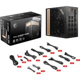 MSI MEG Ai1300P PCIE5 alimentation modulaire 1300 watt Noir, 1x 12V-2x6, 8x PCIe, 1300 W, 100 - 240 V, 50 - 60 Hz, 10 A, 5 A, Actif