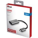Trust Dalyx USB-C > HDMI, Adaptateur Argent/Noir, 0,2 mètres