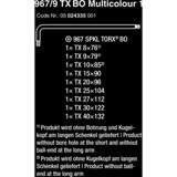 Wera 967/9 TX BO Multicolore 1 Jeu de clés, 9 pièces, Tournevis BlackLaser