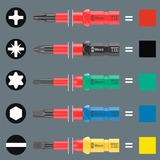 Wera Kraftform Kompakt VDE 17 RA Imperial 1, Tournevis Rouge/Jaune, 17 pièces