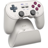 8BitDo 8BitDo Pro 3 Bluetooth Gamepad G Classic, Manette de jeu Gris clair/Rouge