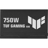 ASUS TUF Gaming 850W Gold EVO alimentation modulaire 750 watt Noir, 1x 12V-2x6, 2x PCIe, 750 W, 100 - 240 V, Actif, 110 W, 750 W, 110 W