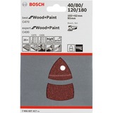 Bosch 2608607417 Patin de ponçage, Feuille abrasive Patin de ponçage, Travail de finition, Décapant, Bois, 102 mm, Emballage sous plastique avec étiquette
