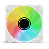 Sharkoon SHARK Mirror RGB PWM REVERSE, Ventilateur de boîtier Blanc, 4 broches PWM