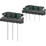 Wera 467/7 TORX HF set 1 tournevis Phillips + rack, 7 pièces Noir/Vert, avec fonction de maintien