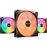 be quiet! Light Wings LX 140mm PWM high-speed Triple Pack, Ventilateur de boîtier Noir, 4-pin PWM, RGB
