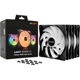 be quiet! Light Wings LX PWM high-speed ventilateurs de boîtier RGB  Noir, 3 pièces, 140 x 140 x 25 mm