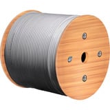 goobay Câble réseau RJ-45 S/FTP Cat.6a Gris, 305 mètres, sans fiche