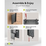 goobay Goobay TV Wall Mount Caravan bl 58-107, Support mural Noir