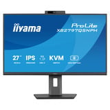 iiyama ProLite XB2797QSNPH-B1 27" Moniteur Noir, 1x DisplayPort, 1x HDMI, 3x USB-C, 2x USB-A, 1x RJ-45, Webcam