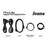 iiyama ProLite XB2797QSNPH-B1 27" Moniteur  Noir, HDMI, DisplayPort, USB-C, LAN, Audio, Webcam