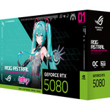 ASUS GeForce RTX 5080 ROG ASTRAL GAMING OC Hatsune Miku Edition, Carte graphique Turquoise, DLSS 4, 3x DisplayPort, 2x HDMI 2.1