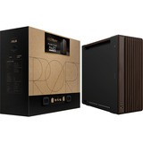 ASUS ProArt PA602 Wood Edition Retro Brown - Metal Panel boîtier big tower Marron/bois | 4x USB-A | 1x USB-C