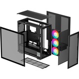 DeepCool MORPHEUS  boîtier midi tower Noir | 4x USB-A | 1x USB-C | RGB | Verre Trempé