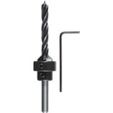 KWB Foret hélicoïdal à bois avec fraise à emboîter et butée de profondeur 5mm, Perceuse En 3 parties
