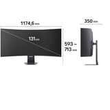 LG UltraGear evo 52G930B-B 52" 4K Ultra HD Moniteur UltraWide gaming incurvé Noir, 1x DisplayPort, 2x HDMI, 1x USB-C, 2x USB-A, 240 Hz