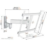 Vogels COMFORT TVM 3445 Support TV pivotant, Support mural Blanc, 32-65"