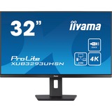 iiyama ProLite XUB3293UHSN-B5 31.5" 4K UHD Moniteur  Noir, 4K UHD, HDMI, DisplayPort, USB-C, LAN, Audio