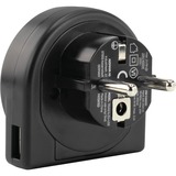 Ansmann Prise de voyage du monde vers l'UE + USB, Adaptateur Noir
