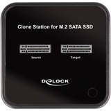 DeLOCK DeLOCK M.2 DS p. 2x M.2 Sata SSD+Klon, Station d'accueil Noir