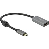 DeLOCK USB-C actif > HDMI, Adaptateur Gris/Noir, 0,2 mètres
