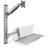 Digitus Support mural flexible pour postes de travail DA-90354 Argent