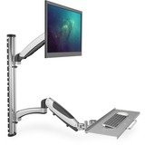 Digitus Support mural flexible pour postes de travail DA-90354 Argent