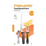 Fiskars Functional Form Set de pêche 3 pièces, Coutellerie Noir/en acier inoxydable