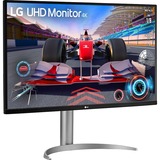 LG 32UQ750-W 32" 4K Ultra HD Gaming Moniteur Blanc, 2x HDMI, 1x DisplayPort, 2x USB-A 3.2 (5 Gbit/s), 1x USB-C, 144 Hz