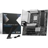 MSI PRO B860M-A WIFI carte mère socket 1851 Argent, RAID, 5Gb-LAN, Wi-Fi 7, BT, Sound, ATX