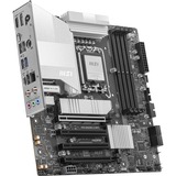 MSI PRO B860M-A WIFI carte mère socket 1851 Argent, RAID, 5Gb-LAN, Wi-Fi 7, BT, Sound, ATX