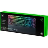 Razer Huntsman V3 Pro RGB clavier gaming mécanique Noir, Layout US (QWERTY), Razer Analog Optical Gen 2, 100%, Double-shot PBT
