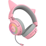 Razer Kraken Kitty V3 Pro Quartz casque gaming over-ear Rose/gris, RGB, 2.4 GHz / Bluetooth / USB